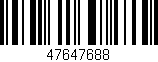 Código de barras (EAN, GTIN, SKU, ISBN): '47647688'