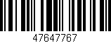 Código de barras (EAN, GTIN, SKU, ISBN): '47647767'