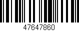Código de barras (EAN, GTIN, SKU, ISBN): '47647860'