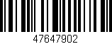 Código de barras (EAN, GTIN, SKU, ISBN): '47647902'