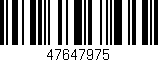 Código de barras (EAN, GTIN, SKU, ISBN): '47647975'
