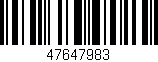 Código de barras (EAN, GTIN, SKU, ISBN): '47647983'