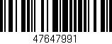 Código de barras (EAN, GTIN, SKU, ISBN): '47647991'