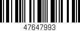 Código de barras (EAN, GTIN, SKU, ISBN): '47647993'