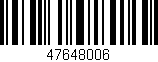 Código de barras (EAN, GTIN, SKU, ISBN): '47648006'
