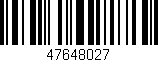 Código de barras (EAN, GTIN, SKU, ISBN): '47648027'