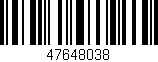 Código de barras (EAN, GTIN, SKU, ISBN): '47648038'