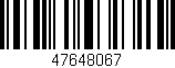 Código de barras (EAN, GTIN, SKU, ISBN): '47648067'