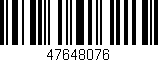 Código de barras (EAN, GTIN, SKU, ISBN): '47648076'
