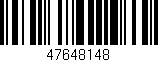 Código de barras (EAN, GTIN, SKU, ISBN): '47648148'