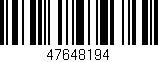 Código de barras (EAN, GTIN, SKU, ISBN): '47648194'