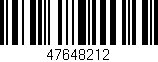 Código de barras (EAN, GTIN, SKU, ISBN): '47648212'