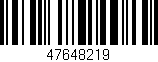 Código de barras (EAN, GTIN, SKU, ISBN): '47648219'