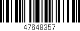 Código de barras (EAN, GTIN, SKU, ISBN): '47648357'