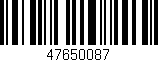 Código de barras (EAN, GTIN, SKU, ISBN): '47650087'