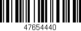 Código de barras (EAN, GTIN, SKU, ISBN): '47654440'