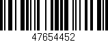 Código de barras (EAN, GTIN, SKU, ISBN): '47654452'