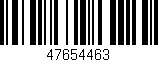 Código de barras (EAN, GTIN, SKU, ISBN): '47654463'