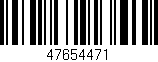 Código de barras (EAN, GTIN, SKU, ISBN): '47654471'