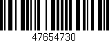Código de barras (EAN, GTIN, SKU, ISBN): '47654730'