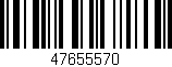 Código de barras (EAN, GTIN, SKU, ISBN): '47655570'