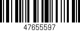 Código de barras (EAN, GTIN, SKU, ISBN): '47655597'