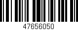 Código de barras (EAN, GTIN, SKU, ISBN): '47656050'