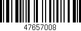 Código de barras (EAN, GTIN, SKU, ISBN): '47657008'