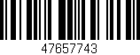 Código de barras (EAN, GTIN, SKU, ISBN): '47657743'