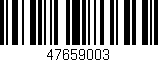Código de barras (EAN, GTIN, SKU, ISBN): '47659003'