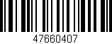 Código de barras (EAN, GTIN, SKU, ISBN): '47660407'