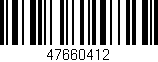 Código de barras (EAN, GTIN, SKU, ISBN): '47660412'