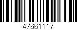 Código de barras (EAN, GTIN, SKU, ISBN): '47661117'