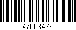 Código de barras (EAN, GTIN, SKU, ISBN): '47663476'
