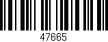 Código de barras (EAN, GTIN, SKU, ISBN): '47665'