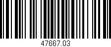 Código de barras (EAN, GTIN, SKU, ISBN): '47667.03'