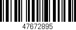 Código de barras (EAN, GTIN, SKU, ISBN): '47672895'