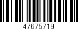 Código de barras (EAN, GTIN, SKU, ISBN): '47675719'