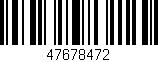 Código de barras (EAN, GTIN, SKU, ISBN): '47678472'
