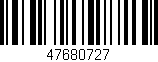 Código de barras (EAN, GTIN, SKU, ISBN): '47680727'