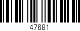 Código de barras (EAN, GTIN, SKU, ISBN): '47681'