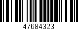 Código de barras (EAN, GTIN, SKU, ISBN): '47684323'