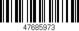 Código de barras (EAN, GTIN, SKU, ISBN): '47685973'