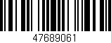 Código de barras (EAN, GTIN, SKU, ISBN): '47689061'