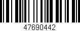 Código de barras (EAN, GTIN, SKU, ISBN): '47690442'