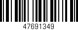 Código de barras (EAN, GTIN, SKU, ISBN): '47691349'