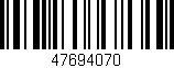 Código de barras (EAN, GTIN, SKU, ISBN): '47694070'
