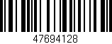 Código de barras (EAN, GTIN, SKU, ISBN): '47694128'