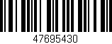 Código de barras (EAN, GTIN, SKU, ISBN): '47695430'