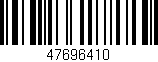 Código de barras (EAN, GTIN, SKU, ISBN): '47696410'